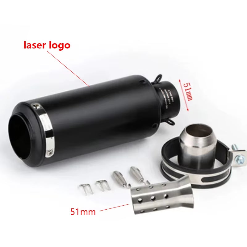 Universal 51/60Mm Motorcycle Sc Exhaust Inox Muffler Carbon Fiber Exhaust with DB Killer for Z900 R3 R25 MT07 MT09 R1 Z400 Z650