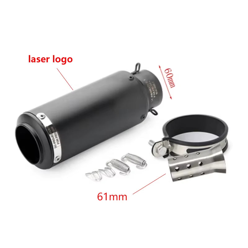 Universal 51/60Mm Motorcycle Sc Exhaust Inox Muffler Carbon Fiber Exhaust with DB Killer for Z900 R3 R25 MT07 MT09 R1 Z400 Z650