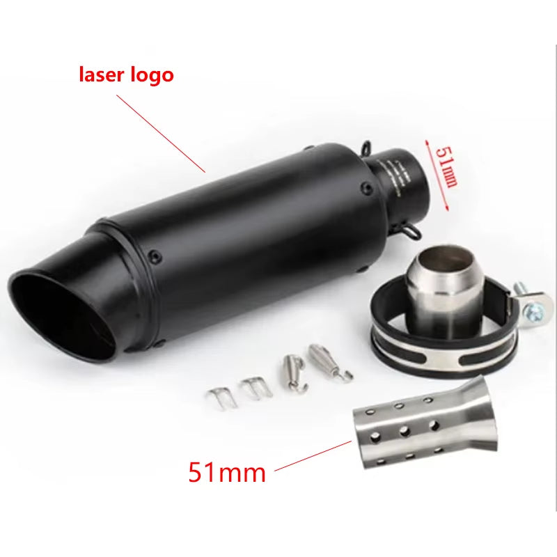 Universal 51/60Mm Motorcycle Sc Exhaust Inox Muffler Carbon Fiber Exhaust with DB Killer for Z900 R3 R25 MT07 MT09 R1 Z400 Z650