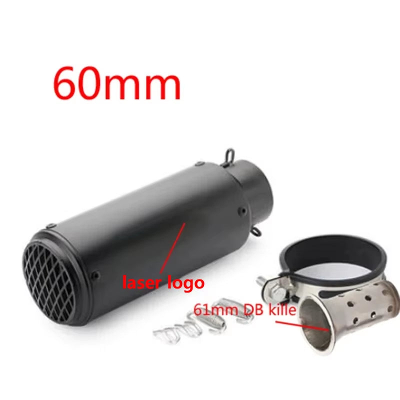 Universal 51/60Mm Motorcycle Sc Exhaust Inox Muffler Carbon Fiber Exhaust with DB Killer for Z900 R3 R25 MT07 MT09 R1 Z400 Z650