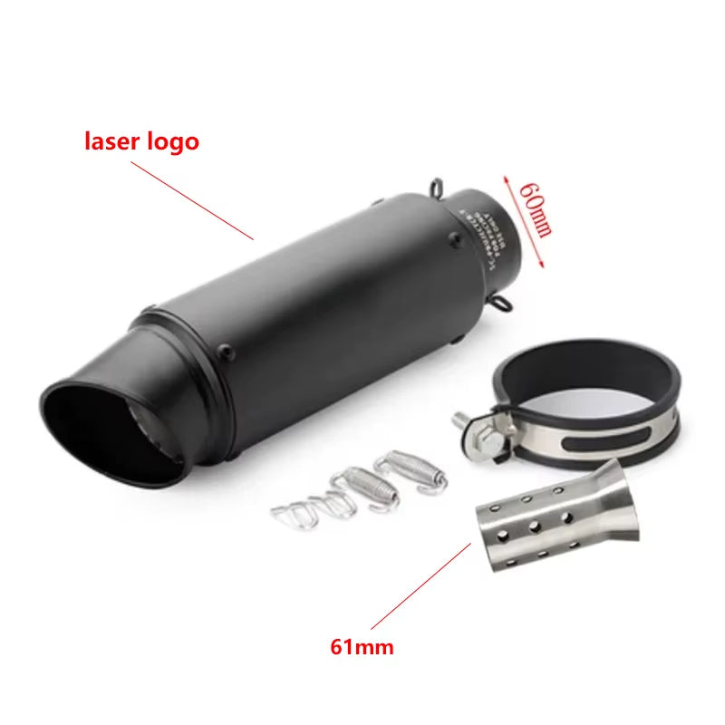 Universal 51/60Mm Motorcycle Sc Exhaust Inox Muffler Carbon Fiber Exhaust with DB Killer for Z900 R3 R25 MT07 MT09 R1 Z400 Z650