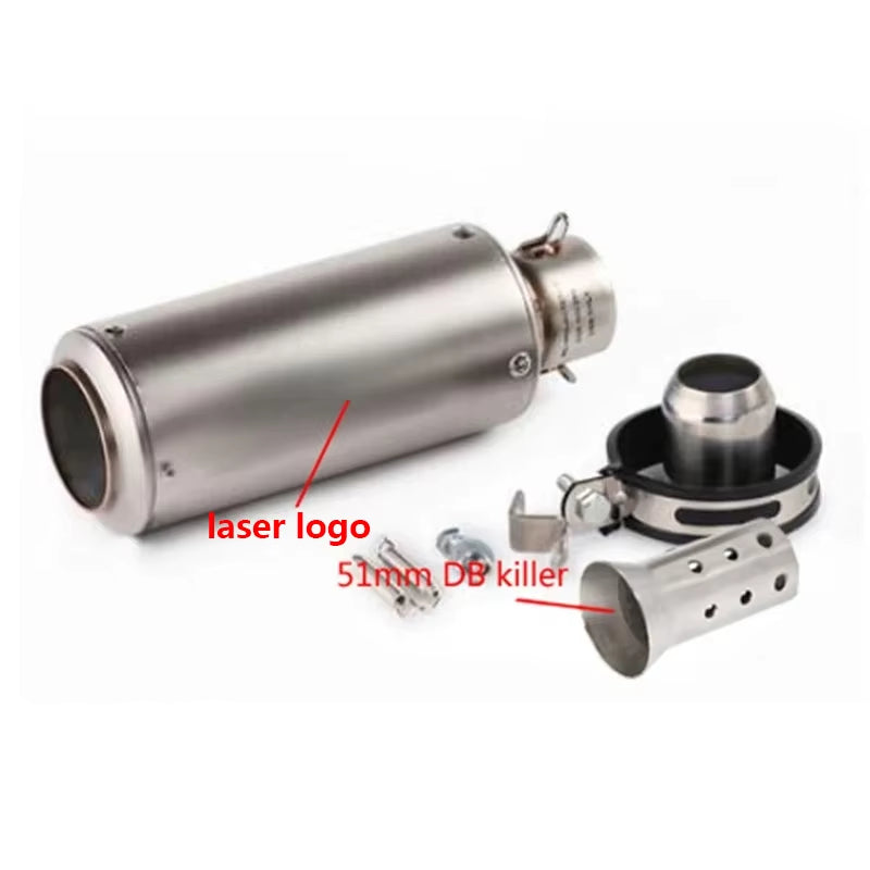 Universal 51/60Mm Motorcycle Sc Exhaust Inox Muffler Carbon Fiber Exhaust with DB Killer for Z900 R3 R25 MT07 MT09 R1 Z400 Z650