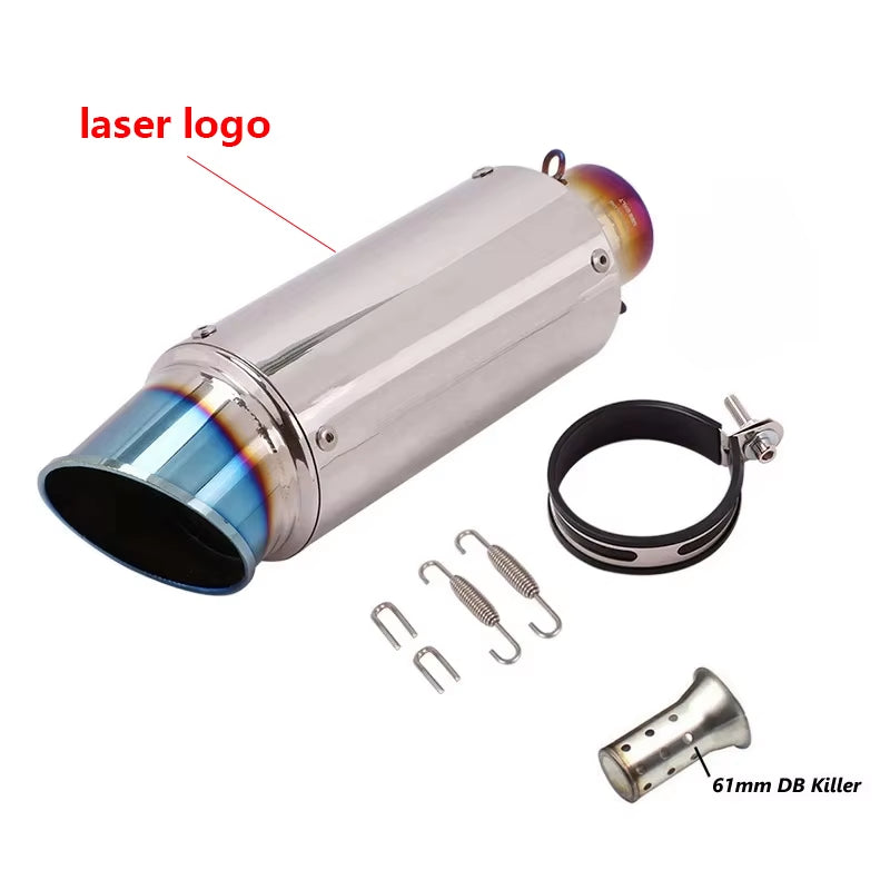 Universal 51/60Mm Motorcycle Sc Exhaust Inox Muffler Carbon Fiber Exhaust with DB Killer for Z900 R3 R25 MT07 MT09 R1 Z400 Z650